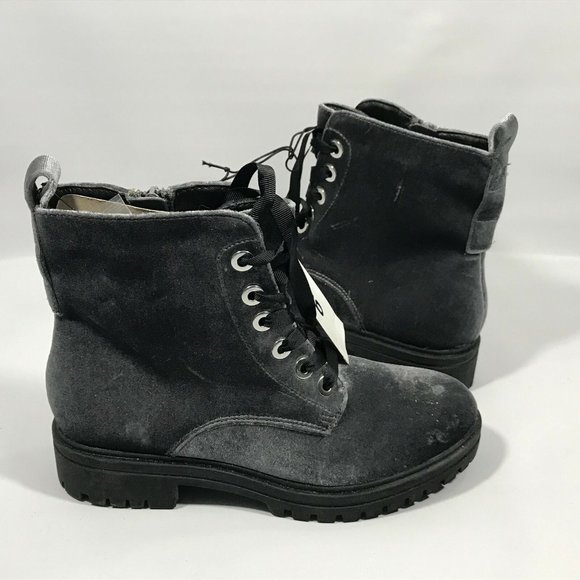 Mossimo Supply Co. Shoes - Mossimo Supply Co. Rihanna Gray Velvet Boots
